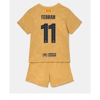 Barcelona Ferran Torres #11 Udebanesæt Børn 2022-23 Kortærmet (+ Korte bukser)